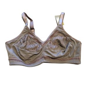 Delimira Bra 40D Wirefree Mochaccino W651 Sleep Bra Mastectomy Pocket Bra NWT